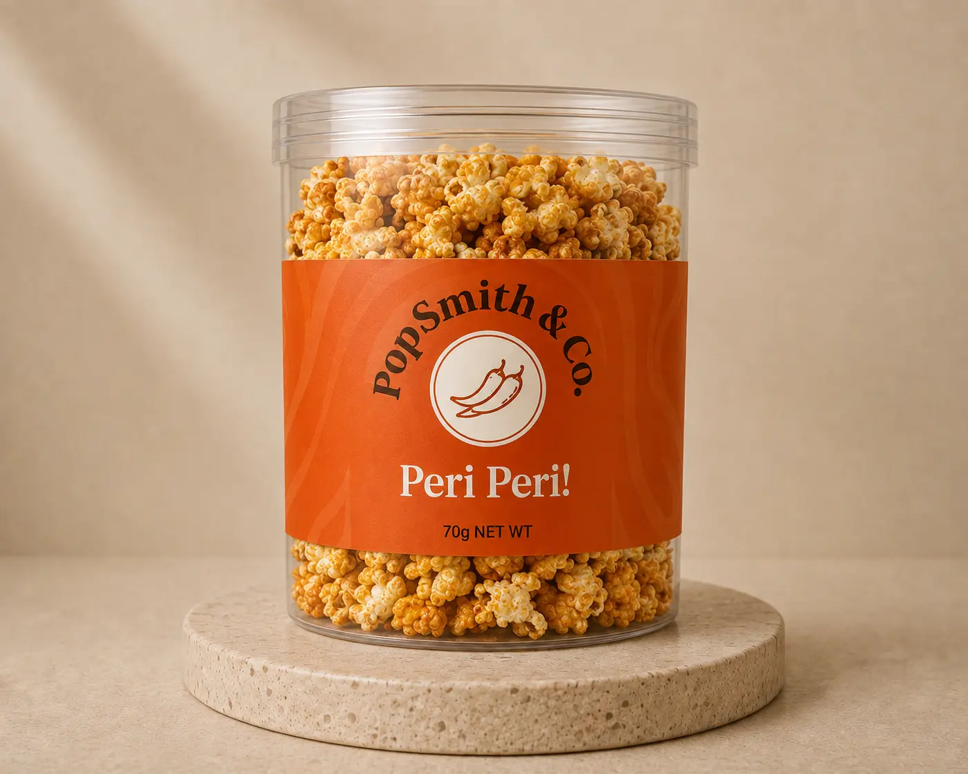Peri Peri! gourmet popcorn tin by Popsmith & Co.