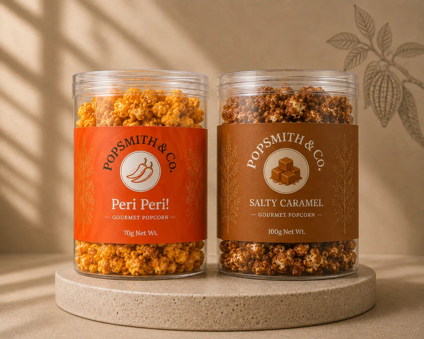 Peri Peri & Caramel Combo gourmet popcorn tin by Popsmith & Co.